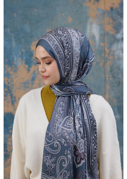Gri Hint Vual Şal - 5008-09 modelleri