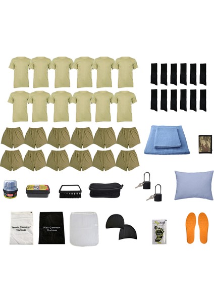 12'li Temel Jandarma Asker Seti, Acemi / Bedelli Askeri Malzeme Paketi