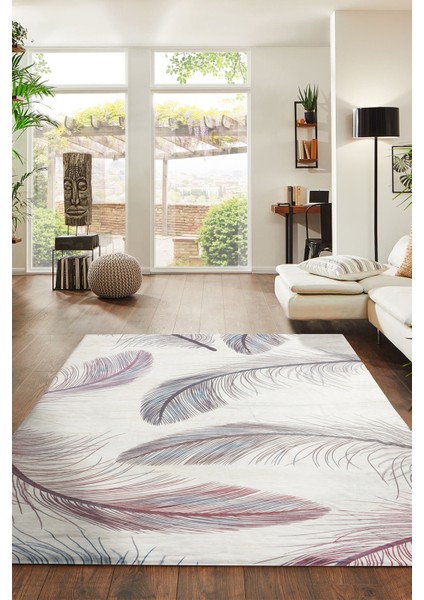 Kadife Dokulu, Lastikli, Süngerli, Kaymaz, Yıkanabilir Modern Desenlerde Halı Örtüsü 9VE 12M2EBATLARDA -016