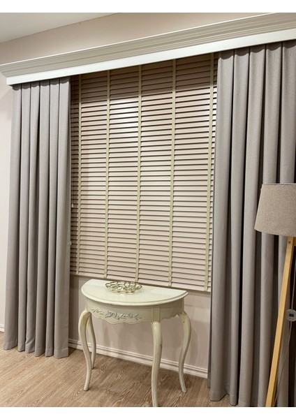 Cappuccino Rengi %100 Orijinal Ahşap Jaluzi Perde 50 Mm Ofis Modern Ve Tüm Mekanlar Için fiyatları