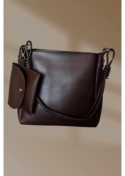 Fermuarlı Içi Cepli Yavrulu Acı Kahve Kadın El ve Omuz Çantası fiyatları