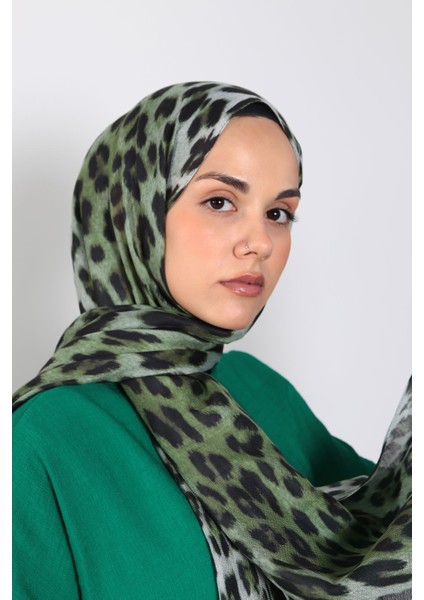 Leopar Pamuk Şal