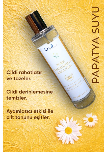 Saf Papatya Suyu 100% Doğal Cilt TONİĞİ100ML