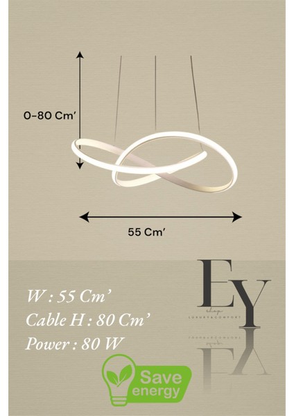 Modern Beyaz Karçiçeği Model 3 Renk (Beyaz/Sarı/Günışığı) LED Avize fırsatları