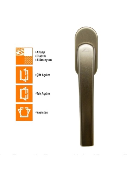 Secustik (Koyu Bronz )Pencere Kolu