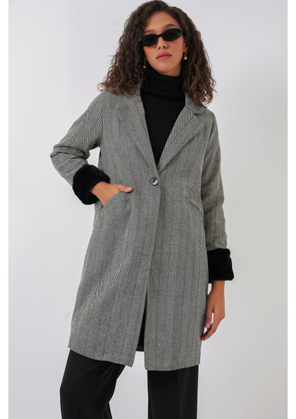 9085 Kaşe Kaban - Bej