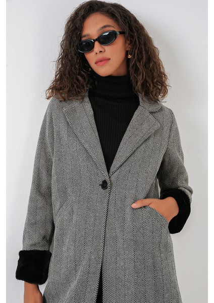 9085 Kaşe Kaban - Bej