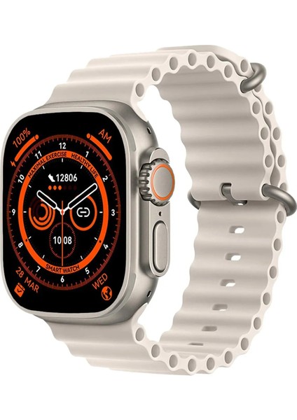Watch 8 Ultra Series Akıllı Saat Bluetooth Nfc Sesli Arama Bildirim Kablosuz Şarj Türkçe