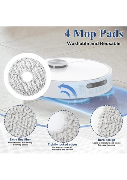 Bot L10S ULTRA/L10 Prime Robot Süpürge Ataşmanı Için 17 Adet Ana Fırça Yan Filtre Paspas (Yurt Dışından) fırsatları