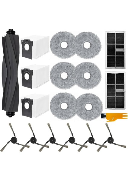 X40 Ultra / Pro S30 Robot Süpürge Ana Yan Fırça Hepa Filtreler Paspas Bezi Toz Torbaları (Yurt Dışından)