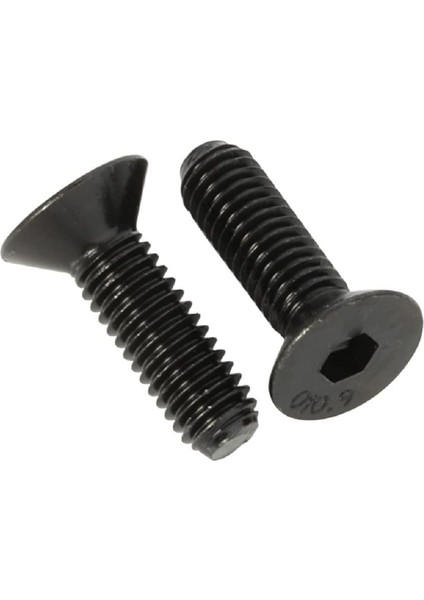 Havşa Başlı İmbus Civata 10.9 Kalite Paslanmaz Çelik Siyah Dın 7991 M6 x 40 mm 20 Adet