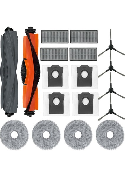 X30 Ultra Robot Süpürge ve Paspas Kombosu Ana Yan Fırça Hepa Filtre Pedi Toz Torbası Aksesuarları Parçaları (Yurt Dışından)
