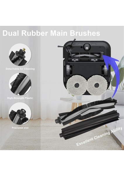 X2 Omni Robot Süpürge Için Aksesuar Seti, Yedek Parçalar Ana Kauçuk Fırça Filtre Paspaslar Toz Torbaları (Yurt Dışından) modelleri