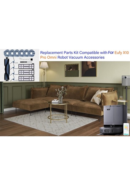 X10 Pro Omni Robot Süpürge Aksesuarları Ana Yan Fırça Paspas Bezi Pedleri Hepa Filtreleri Için 16 Adet Yedek Parça (Yurt Dışından) fiyatları