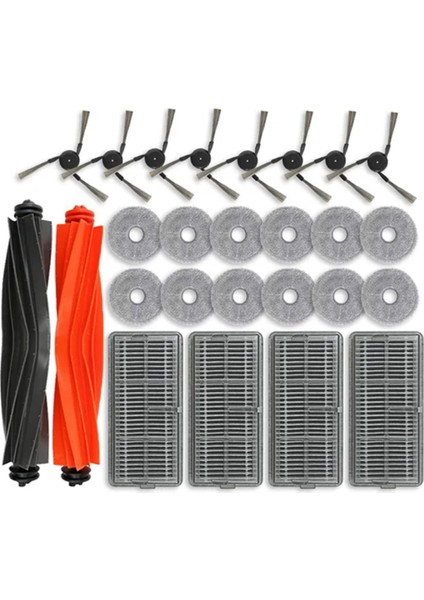 X40 Pro Ultra Robot Süpürge Yedek Parçaları Ana Yan Fırça Hepa Filtre Paspas Bezi Değişimi (Yurt Dışından)