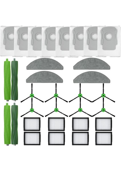 32 Adet Combo Serisi I3+ I5 I5+ J5 J5+ Elektrikli Süpürge Silindir Fırça Filtreleri Yan Toz Torbası Paspas Pedi (Yurt Dışından)