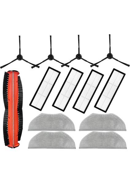 Robot Süpürge S10T STFCR01SZ Yedek Parça Aksesuarları Silindir Yan Fırça Hepa Filtre Paspas Bezi (Yurt Dışından)