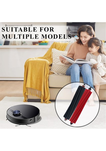 S8 Maxv Ultra G20S Robot Süpürge Için Çift Silindir Fırça Değiştirilebilir Aksesuarlar Yıkanabilir Ana Fırça-2 Çift (Yurt Dışından) modelleri