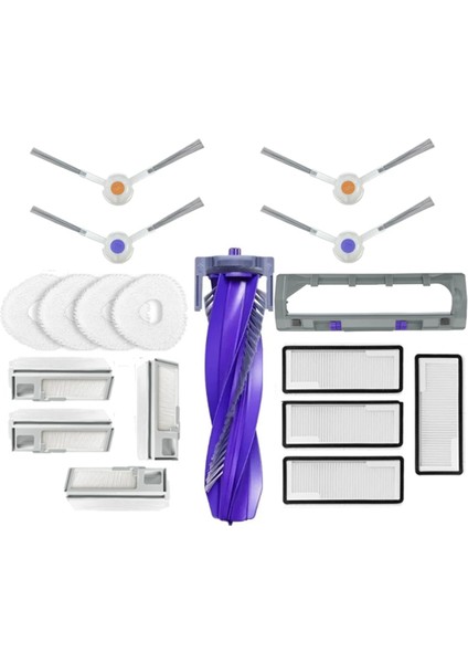 Freo x Ultra /j4 Lite Robot Süpürge Ana Yan Fırça Kapağı Hepa Filtre Paspas Yedek Parçaları Için 18 Adet (Yurt Dışından)