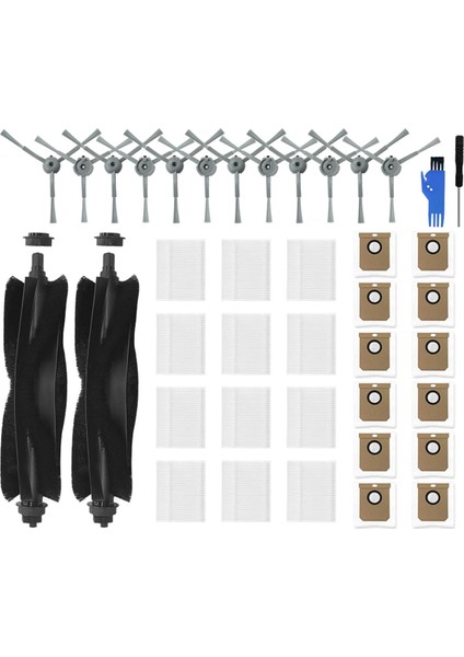 Clean L50 / L60 Hibrit Robot Süpürge Ana Yan Fırça Filtre Toz Torbası Için Yedek Parçalar (Yurt Dışından)