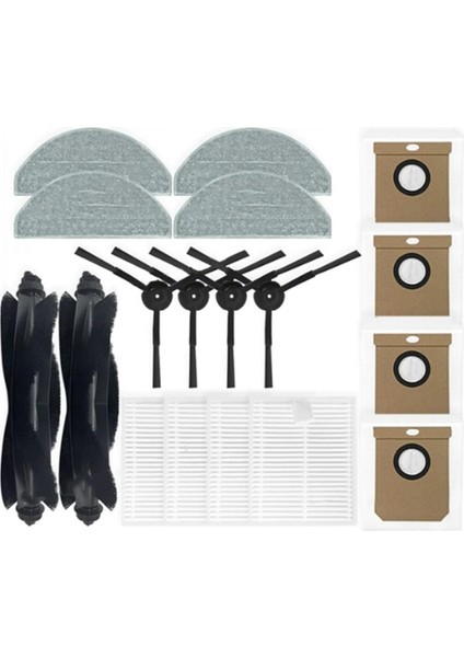 Eve CC/SDJ12RM Için, Robot Süpürge Parçaları Ana Yan Fırça Hepa Filtre Paspas Bezi Toz Torbaları (Yurt Dışından)