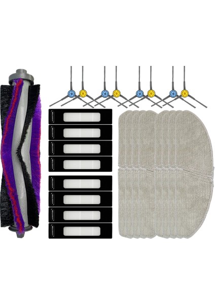 NER800 Robot Süpürge Ana Yan Fırça Paspas Bezi Hepa Filtre Aksesuarları Yedek Yedek Parçalar (Yurt Dışından)