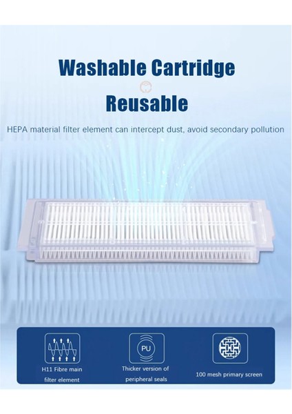 M30 Pro C107 / Robot Süpürge Mop 2 /3c Yıkanabilir Hepa Filtre Için 8 Adet Yedek Aksesuar (Yurt Dışından) indirimleri