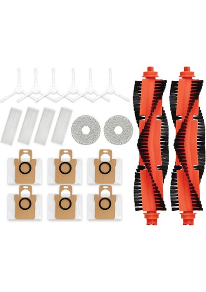 M30 Pro C107 Robot Süpürge Silindiri Yan Fırça Paspas Bezi Hepa Filtre Toz Torbası Için 20 Adet Yedek Parça (Yurt Dışından)