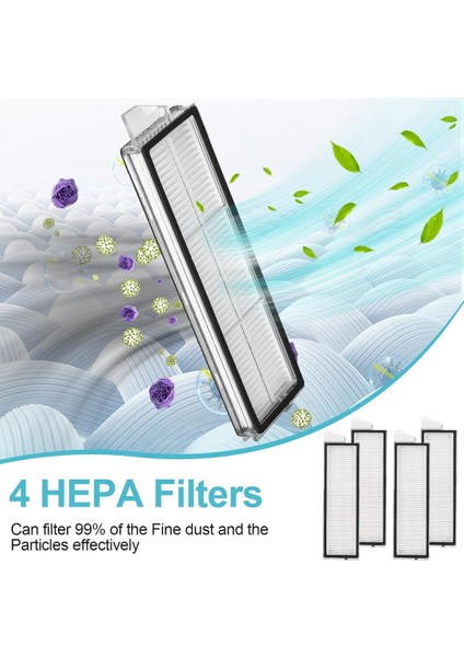 S8 Maxv Ultra Robot Süpürge Ana Yan Fırça Hepa Filtre Paspas Bezi Toz Torbaları Yedek Aksesuarları (Yurt Dışından) modelleri