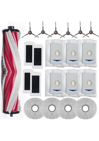 M12 Pro+ Robot Süpürge Ana Yan Fırça Hepa Filtre Paspas Bezi Toz Torbaları Yedek Parçaları (Yurt Dışından)