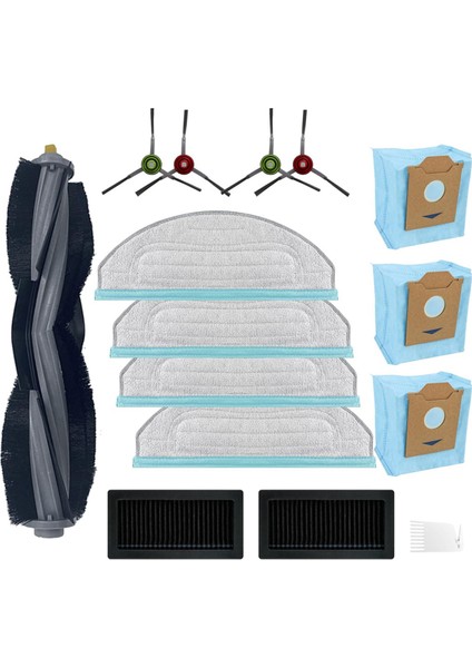 Cube&Robot Süpürge Parçaları Için Yedek Aksesuarlar Paspas Pedi Filtre Ana Fırça Kenar Toz Torbası (Yurt Dışından)