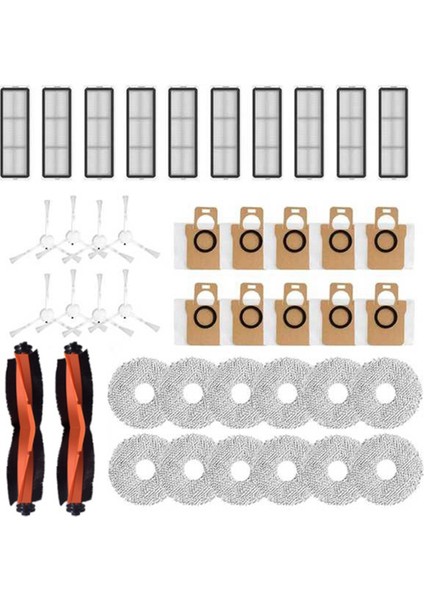 X20+/X20PLUS Robot Süpürge Aksesuarları Silindir Yan Fırça Filtre Paspas Bezi Toz Torbaları Yedek Parçalar (Yurt Dışından)
