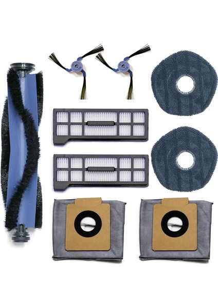 X10 Pro Omni Robot Süpürge ve Paspas Torbaları Hepa Filtre Yan Süpürme Pedi Için Yedek Aksesuarlar (Yurt Dışından)