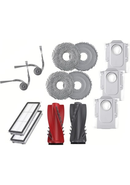 Qrevo Curv Aksesuarları Ana Yan Fırça Paspas Bezi Hepa Filtre Toz Torbaları Robot Süpürge Yedek Parçaları (Yurt Dışından)