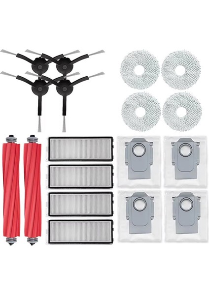 Qrevo S / Pro Maxv Robot Süpürge Parçası Hepa Filtre Paspas Pedi Bez Toz Torbası Aksesuarları (Yurt Dışından)