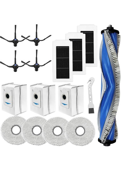 X5 Omni / Pro Elektrikli Süpürge Yedek Parçası Ana Yan Fırça Hepa Filtre Paspas Bezi Toz Torbaları (Yurt Dışından)