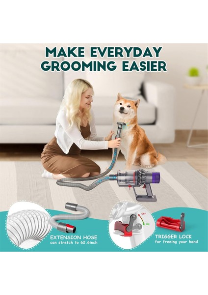 Evcil Köpek Bakım Aleti + Toz Alma Fırçası V8 V10 V11 V15 Elektrikli Süpürge Için Esnek Uzatma Hortumu (Yurt Dışından) fırsatları