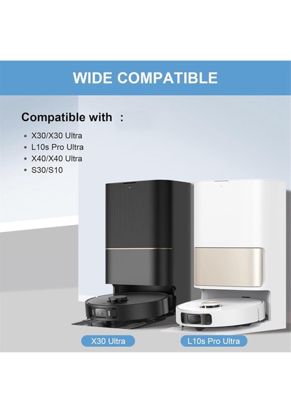 X30/X30 ULTRA/X40 Ultra /S30/S10/L10S Pro Robot Süpürge Için 16'lı Yedek Toz Torbası (Yurt Dışından)