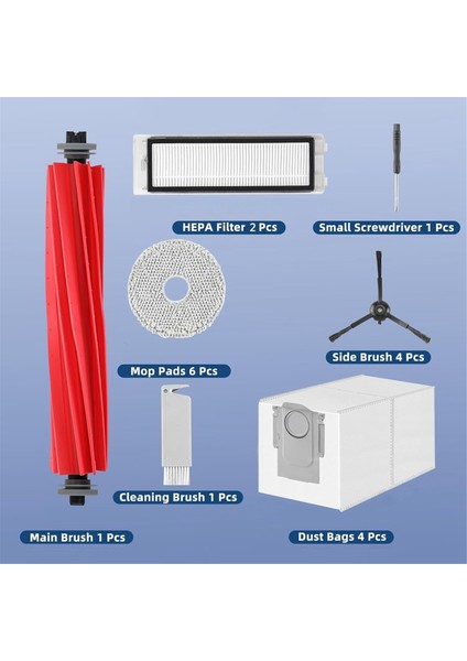 Qrevo S/qrevo Pro/qrevo Maxv Robot Süpürge Için Aksesuar Seti Ana Yan Fırça Hepa Filtre Paspas Bezi Toz Torbaları (Yurt Dışından) indirimleri