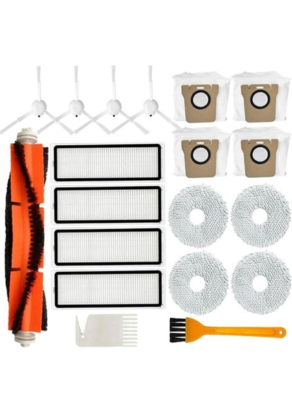 Robot X10+ X10 Plus B101GL Elektrikli Süpürge Ana Yan Fırça Hepa Filtre Paspas Bezi Toz Torbaları Aksesuarları (Yurt Dışından)