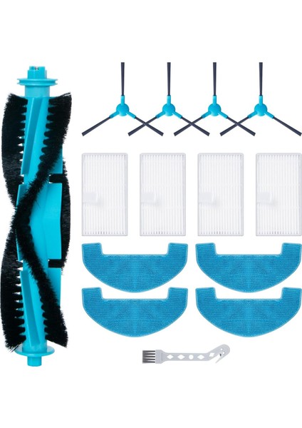 D10 Robot Süpürge Ana Yan Fırça Hepa Filtreler Paspas Bezi Yedek Parçalar Aksesuarlar (Yurt Dışından)