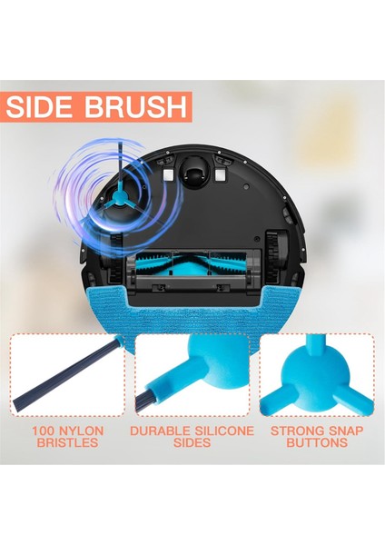 D10 Robot Süpürge Ana Yan Fırça Hepa Filtreler Paspas Bezi Yedek Parçalar Aksesuarlar (Yurt Dışından) fırsatları