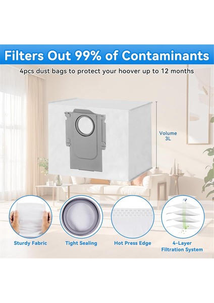 S8 Pro Ultra Elektrikli Süpürge Ana Yan Fırça Hepa Filtreler Paspas Bezi Toz Torbaları Yedek Parçaları (Yurt Dışından) indirimleri