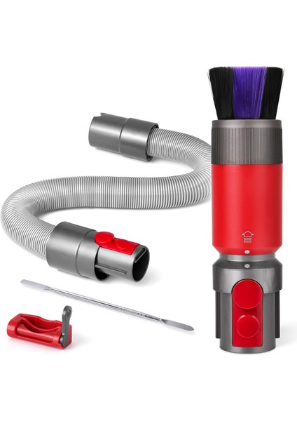 Toz Alma Fırçası + V8 V10 V11 V15 Elektrikli Süpürge Için Esnek Uzatma Hortumu Kendi Kendini Temizleyen Yumuşak Kıllı Parçalar (Yurt Dışından)