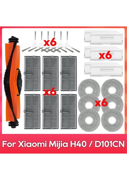 H40 / D101CN Ana Yan Fırça Hepa Filtre Paspas Bezleri Toz Torbası Robot Süpürge Parçaları (Yurt Dışından)