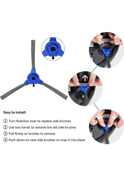 Robovac Clean G35+ G40+ G40 Hibrit Robot Süpürge Ana Yan Fırça Hepa Filtre Toz Torbaları Yedek Parçaları (Yurt Dışından)