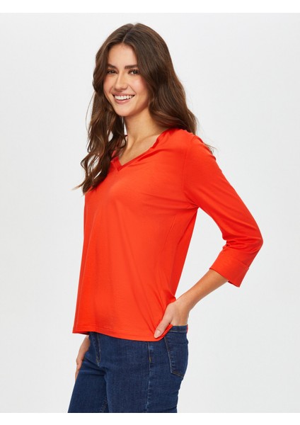V Yaka Truvakar Kol T-Shirt 005 modelleri
