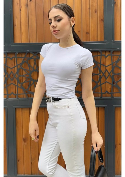 Kadın Bisiklet Yaka T-Shirt