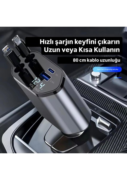 USB C Araç Şarj Aleti,4'ü 1 Arada Hızlı Şarj Araç Güç Adaptörü | 66W Araç USB Şarj Cihazı Çok Bağlantı Noktalı Evrensel Arabalar Off-Road Araçlar, Arabalar Için Çakmak Şarj Cihazı fırsatları