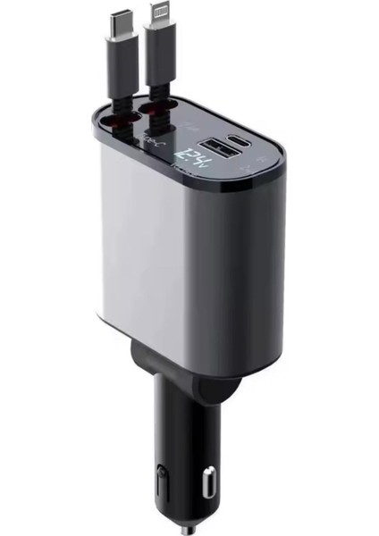 USB C Araç Şarj Aleti,4'ü 1 Arada Hızlı Şarj Araç Güç Adaptörü | 66W Araç USB Şarj Cihazı Çok Bağlantı Noktalı Evrensel Arabalar Off-Road Araçlar, Arabalar Için Çakmak Şarj Cihazı